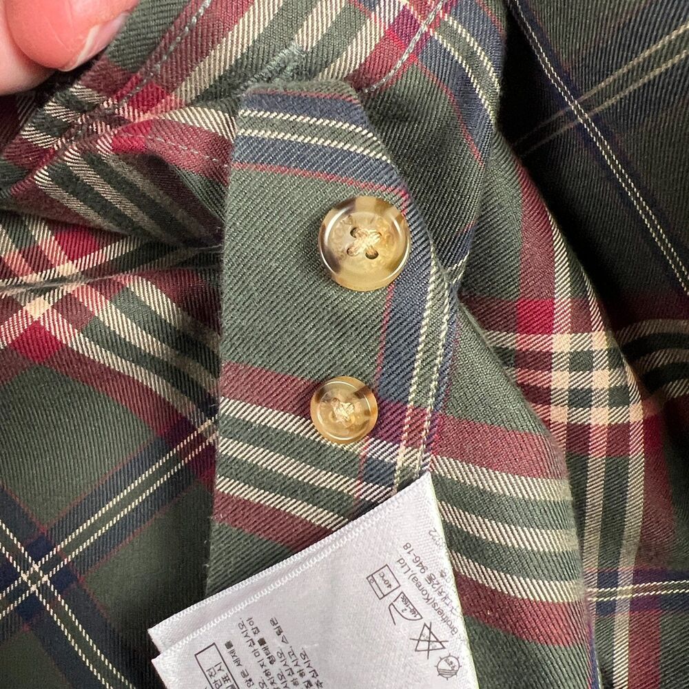 Brooks Brothers Supima Cotton Casual Shirt Green Check Long-Sleeve Button-Down - Picture 11 of 11